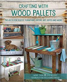 the cover of crafting with wood pallets