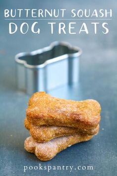 Butternut squash dog treats on a blue marble table. Squash Dog Treats, Bakery Inspiration, Sweet Pot, Homemade Pet Treats, Sage Pants, Dogs Treats