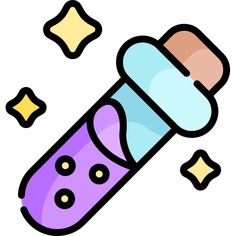 a purple and blue pill bottle with stars around it