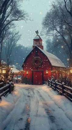 Stunning 8K Christmas wallpaper featuring a red barn in a snowy winter scene. Perfect for mobile & iPhone backgrounds. Country Winter Wallpaper, Country Christmas Wallpaper Iphone, Rustic Christmas Wallpaper Iphone, Country Christmas Wallpaper, Christmas Desktop Wallpaper, Christmas Barn, Watch Wallpapers, Winter Christmas Scenes