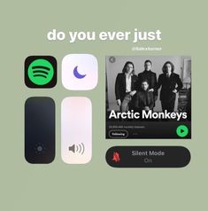 an image of some kind of app that is on the phone and it says, do you ever just arctic monkeys?