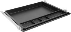 an empty tray with compartments for various items