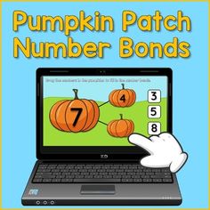 pumpkin patch number bonds on a laptop