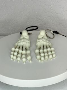 there are two hands that have been made to look like bones