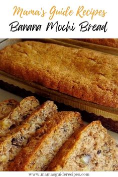 banana mocha bread sliced and sitting on a plate