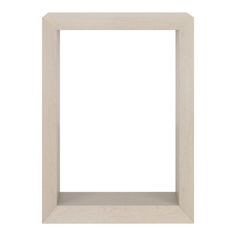 an empty wooden shelf on a white background