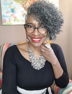 Silver Hair Ombre Brown, Natural Gray Hair Over 50 Black Women, Shaved Sides With Braids, Grey Hair Ponytail, Grey Natural Hair, Curly Grey Hair, Gray Natural Hair, Hair Ombre Brown, Grey Hair Journey