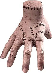 a hand that is covered in dirt and has stitches on the palm, which are marked with numbers