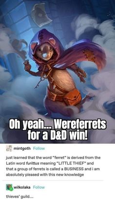 an image of a cartoon character with text that reads, oh yeah we were here for a d & d win