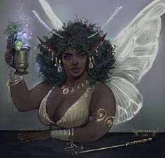 a woman dressed as a fairy holding a candle