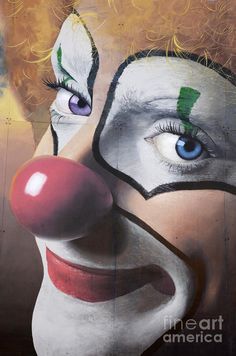 Clown Mural Photograph by Bob Christopher