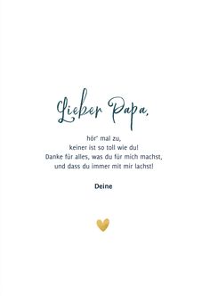 a white card with gold hearts and the words'geber papaa'on it