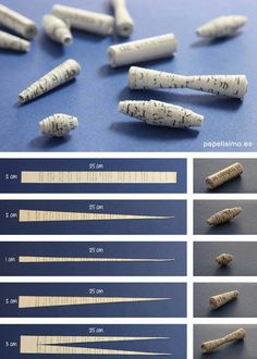 several different types of toothpicks are shown in this image and the same size is smaller than those ones