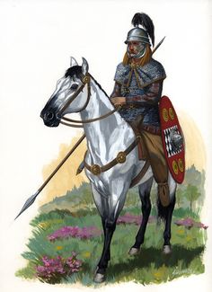 Gallic Cavalryman 1st Century BCE, by Johnny Shumate Norman Knight, Warriors Illustration, Historical Warriors, Eastern Roman, Celtic Warriors, Ancient Celts, Rome Antique, Empire Romain, Heroic Fantasy