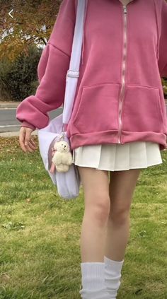 Natsuki Outfit, Kawaiicore Outfit, Kawaii Outfit Ideas, Kawaii Fashion Outfits, White Skirt, Really Cute Outfits, Kawaii Clothes, Looks Style, Casual Style Outfits