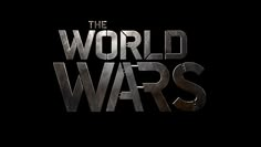 the world wars logo is shown in black and silver on a dark background with white letters