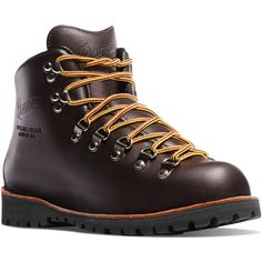 Danner - Women's Mountain Light Brown Classic Hiking Boots With Moc Toe, Classic Waterproof Hiking Boots With Vibram Sole, Classic Hiking Boots With Vibram Sole For Outdoor Activities, Classic Hiking Boots With Rubber Sole, Classic Brown Hiking Boots, Vintage Leather Boots For Outdoor Activities, Outdoor Hiking Boots With Leather Lining In Brown, Brown Leather-lined Hiking Boots, Outdoor Hiking Boots With Moc Toe And Leather Lining