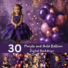 🎈✨ Elevate your photography with our 30 Purple and Gold Balloon Digital Backdrops! 📸 Perfect for digital portrait photos, cake smash backgrounds, and child photography studio sessions, these overlays feature charming 30 Purple and Gold Balloons that add a touch of whimsy and celebration to your images. 🌟🎂 🖼️ About This Design: Purple and Gold Balloons:  Each digital backdrop showcases a variety of Purple and Gold Balloons, creating a festive and cheerful atmosphere for your photography. Perfect for Digital Portraits:  Create stunning digital portrait photos with these overlays, adding a pop of color and fun to your subjects. Ideal for Cake Smash Backgrounds:  Capture adorable cake smash moments with these backgrounds, providing a playful and colorful backdrop for celebrating baby mile Balloons Cake, Photo Balloons, Balloon Cake, Portrait Photos, Child Photography, Gold Balloons, Digital Backdrops, Photography Projects, Digital Portrait