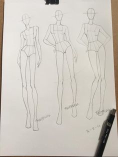 #estudantedemoda #comofazercroqui #designerdemoda #fashion #draw #comodesenhar Basic Illustration, Fashion Design Template, Model Sketch