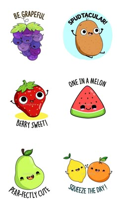 an image of fruit stickers on a white background