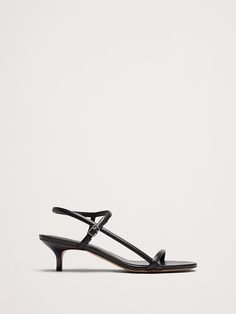 Terzo Leather Kitten-Heel Sandal | Banana Republic Awesome Shoes, Kitten Heel Sandals, Heel Sandal, Toe Sandals, Kitten Heel, Wrap Around, Italian Leather, Nice Shoes, Banana Republic