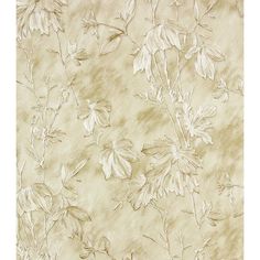 a drawing of flowers and leaves on a beige wallpaper background, with white outlines