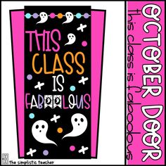 this class is fabulous halloween door hanger