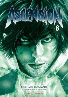 the cover to ascension 8, featuring an image of a man with black hair and green eyes