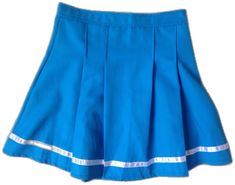 Blue Retro Cotton Skort, Retro Blue Cotton Skort, Retro Blue Fitted Skort, Retro Pleated Cotton Skort, Retro Cotton Pleated Skort, School Mini Skirt With Lining, Blue School Uniform Pleated Skirt, Blue Pleated Tennis Skirt For School, Fitted Blue Skort For Cheerleading