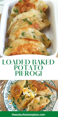 baked potato pier in a casserole dish with parmesan cheese