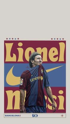 the poster for barcelona's soccer team is shown