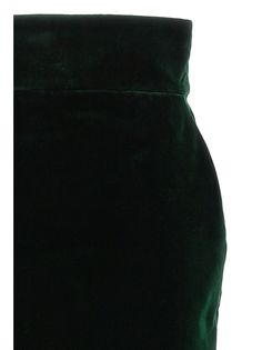 Velvet midi skirt with pockets, a zip closure, pockets. Composition: 100% cotton Velvet Midi Skirt, Midi Skirt With Pockets, Alexandre Vauthier, Couture Designers, Skirt With Pockets, Green Skirt, Skirts With Pockets, Luxury Retail, Winter Collection