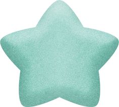 a green star shaped pillow on a white background