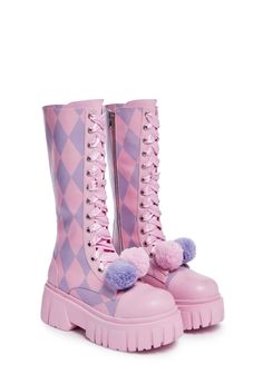 Clown antics platform boots - pink - kawaii, platform shoes, platform boots, pastel goth, Women’s size 9 Clown Boots, Rockstar Boots, Pastel Clown, Pinterest Wishlist, Clown Girl, Clown Shoes, Dolls Kill Shoes, Cute Shoes Heels, Ucla Bruins