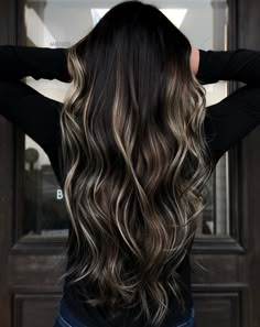 Hot Shot Warm Balayage Finalists 2019 – Behindthechair.com Black Hair Balayage, Dark Hair With Highlights, Long Hair Color, Hair With Highlights, Balayage Brunette