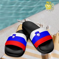 These women's slides are a must-have for the Summer. A pair of these will keep you comfy throughout your day at the game, park, beach or pool. Even the grocery store. Thanks to the cushioned upper strap and the textured footbed insole. * Cushioned and durable faux leather upper strap * Lightweight polyurethane (PU) outer sole * Contoured, textured footbed insole * Stitched around the upper perimeter for extra durability * Spot clean only Disclaimer: The shoes will have a glue-like smell when ope Soccer Fan Gifts, Open Toed Shoes, Soccer Fan, Weather Activities, Mens Slides, Soccer Fans, Womens Slides, Team Gifts, Tongs