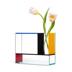 MoMA Mondri Vase - 2Modern Mondri Vase, Apartment Door, Neon Color, Powder Room, Price Match, Floral Arrangements, Front Door, Color Design, Modern Design