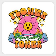 a flower with the words power on it