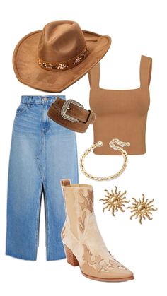 Look Boho Chic, Western Wear Outfits, Looks Country, Rodeo Outfits, Western Style Outfits, Nashville Outfits, Cowboy Outfits