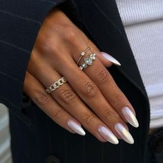 Trip Nails, Old Money Nails, Biab Nails, Money Nails, Unghie Sfumate, Milky Nails, Chrome Nails Designs, India Trip