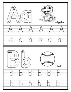 the letter b is for baseball worksheet with an animal and ball on it