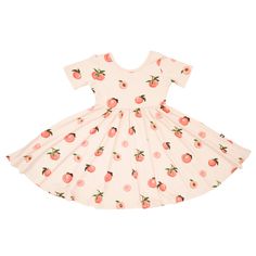 Kyte Baby Toddler Twirl Dress in Peach Mom Milk, Toddler Size Chart, Twirl Skirt, Twirl Dress, Shopping Event, Everyday Outfit, Bamboo Fabric, Beige Background, Cloth Diapers