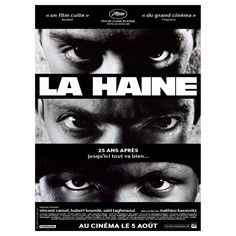 the movie poster for la haine, which features two men's eyes and one man