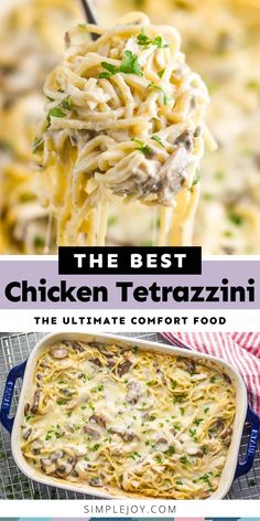 chicken tetrazzini casserole is the ultimate comfort food