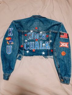 Atl Fits, Chiefs Jacket, Patched Jeans Diy, Joseph Coat, Senior Jeans, Basketball Jacket