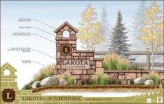 the front entrance to laktota at winter park, with information about its surroundings