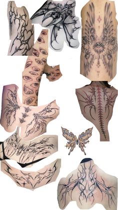 many different types of tattoos are shown in this image