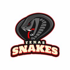 the logo for a sports team with an image of a snake on it's head