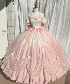 Puffy Dress Aesthetic, Pink Puffy Dress, Dreamy Gowns, Puffy Dresses, 파티 드레스, Dress Design Sketches, Fantasy Gowns, Dress Aesthetic