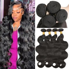 PRICES MAY VARY. Body Wave Human Hair Bundles Material: 100% Unprocessed Virgin Human Hair Bundles, 12A Brazilian Human hair Bundles, Soft and Silky. No Synthetic or Animal Hair Mixed.Weave Hair Human Bundles, Very Soft and Buncy. Brazilian Virgin Human Hair Bundles Quality: Thick and Full Body Well-Proportioned Thickness, Not Much Short Hair Strands Mixed. Smooth and Healthy, No Tangle, No Shedding, No Smell, Can Be Bleached and Dyed, Curled and Re-styled. Body Wave Bundles Human Hair Advantage: 1B Natural Black Color, 14-30 Inch 3 Bundles and 4 Bundles, Each Bundle Is 100±5Grams, True to Length, Full Enough to Make a Full Head. Also, You Can Use The Bundles to Add Volume to Your Wigs. Human Hair Bundles Body Wave Occasion: Body Wave Bundles Human Hair Suitable for any woman to wear, Birt Body Wave Weave, Brazilian Body Wave Hair, Body Wave Bundles, Weave Hair, Hair Strands, Brazilian Body Wave, Body Wave Hair, Human Hair Bundles, Bleached Hair